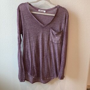 Another Love Purple Long Sleeve Blouse Relaxed